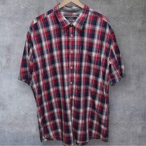 Ecko Unlimited Red and Blue Plaid Casual Shirt